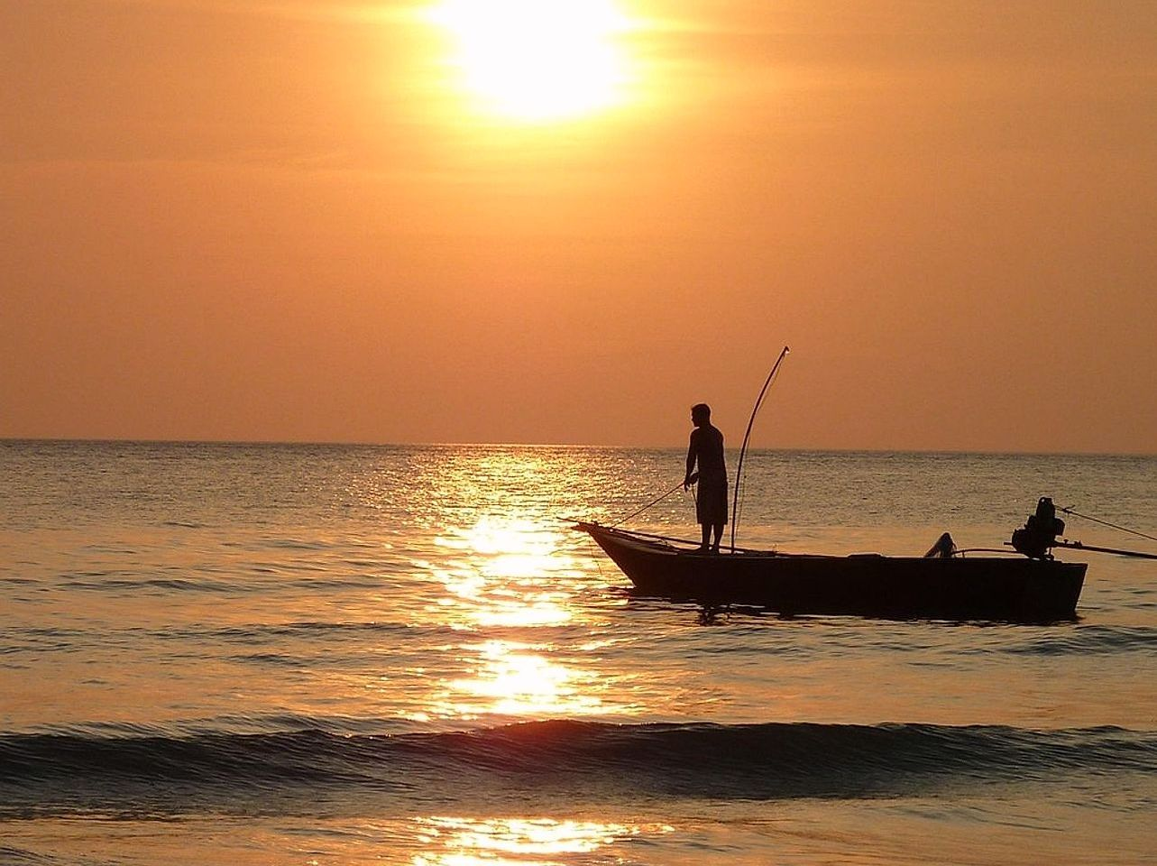Construção da área de pesca noturna